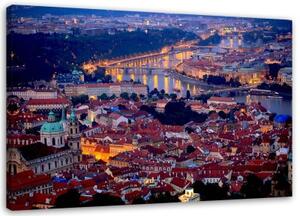 Obraz na plátně Pražské městské mosty - 100x70 cm
