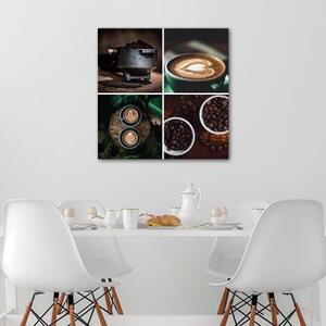 Obraz na plátně Sada hrnků na kávu - 30x30 cm