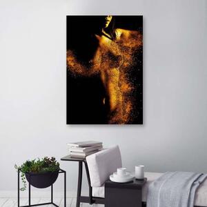Obraz na plátně Ženský akt ve zlatém prachu - 40x60 cm