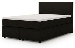 Posteľ s matracom a topperom SLEEP NEW čierna, 140x200 cm