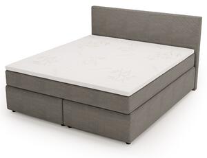 Posteľ s matracom a topperom SLEEP NEW sivá, 160x200 cm