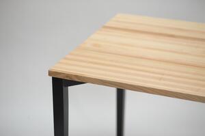 Čierny jedálenský stôl Ragaba TRIVENTI, 80 × 80 cm