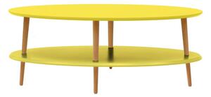 Žltý konferenčný stolík so zníženou spodnou doskou Ragaba OVO