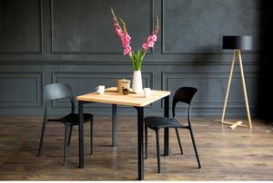 Čierny jedálenský stôl Ragaba TRIVENTI, 80 × 80 cm