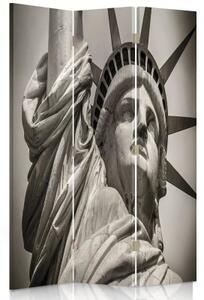 Ozdobný paraván, Monumentální socha Svobody - 110x170 cm, trojdielny, klasický paraván