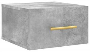 Nástenný nočný stolík betónovo sivý 35x35x20 cm