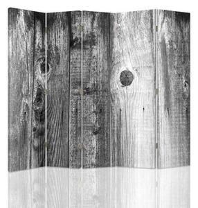 Ozdobný paraván Přírodní dřevo - 180x170 cm, päťdielny, klasický paraván