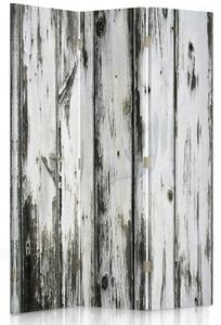 Ozdobný paraván Dřevěné desky - 110x170 cm, trojdielny, klasický paraván