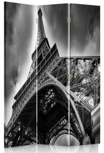 Ozdobný paraván Pařížská Eiffelova věž - 110x170 cm, trojdielny, klasický paraván