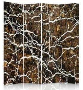 Ozdobný paraván Dřevo stromů - 145x170 cm, štvordielny, klasický paraván
