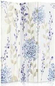 Ozdobný paraván Polní květiny - 110x170 cm, trojdielny, klasický paraván