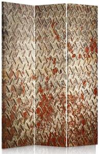 Ozdobný paraván Rezavý plech - 110x170 cm, trojdielny, klasický paraván