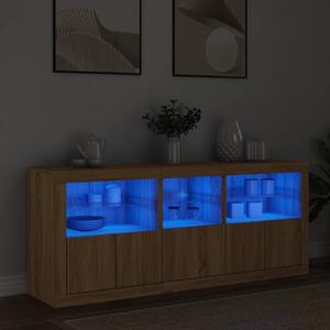 Komoda s LED svetlami dub sonoma 162x37x67 cm