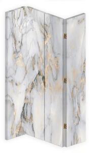 Ozdobný paraván Zlatý mramorový kámen - 145x170 cm, štvordielny, klasický paraván