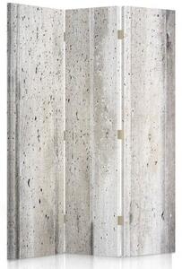 Ozdobný paraván Textura betonu - 110x170 cm, trojdielny, klasický paraván