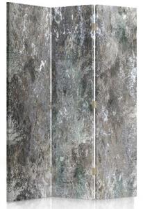 Ozdobný paraván, Betonová stěna - 110x170 cm, trojdielny, klasický paraván