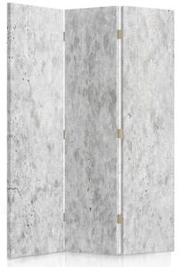 Ozdobný paraván, Světlý beton - 110x170 cm, trojdielny, klasický paraván