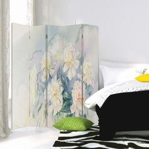 Ozdobný paraván Kytice Květiny Pastel - 180x170 cm, päťdielny, klasický paraván