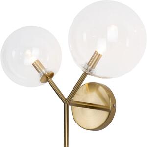 MaxLight Lollipop nástenná lampa 2x40 W mosadzná W0254