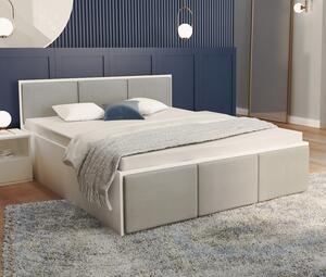 Manželská posteľ PANAMA T 120x200 so zdvíhacím dreveným roštom BIELA ŠEDÁ