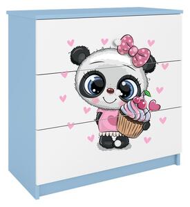 Kocot kids Detská komoda BABYDREAMS Panda modrá