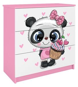 Kocot kids Detská komoda BABYDREAMS Panda ružová