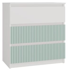 TP Living Detská komoda MALWA M3 ARTESO bielo-zelená