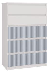 TP Living Detská komoda MALWA M5 ARTESO bielo-modrá