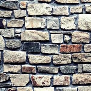 Ozdobný paraván, Kamenná zeď - 145x170 cm, štvordielny, klasický paraván