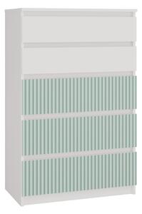 TP Living Detská komoda MALWA M5 ARTESO bielo-zelená