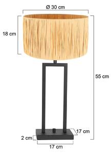 Stolná lampa Stang 3704ZW, prírodné prútie