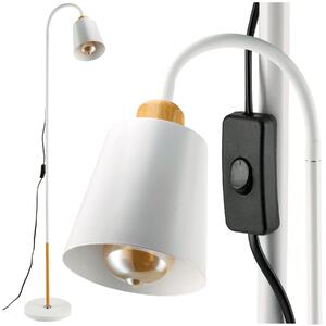 BERGE LED stojacia lampa 1xE27 150cm biela