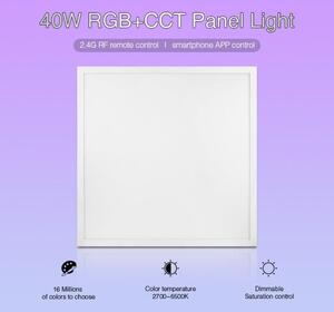 Mi-Light MiBoxer WIFI+RF Biely podhľadový LED panel hranatý RGB+CCT 600 x 600mm 40W