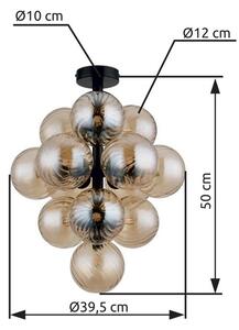Stropné svietidlo 13x G9 čierna matná, jantárová IP20 GLOBO lighting CONOR 56146D