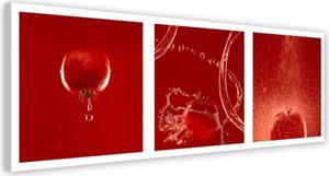 Obraz na plátně, Červená rajčata ve vodě - 150x50 cm