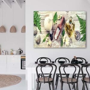 Obraz na plátně, Koření Bylinky Béžová - 60x40 cm