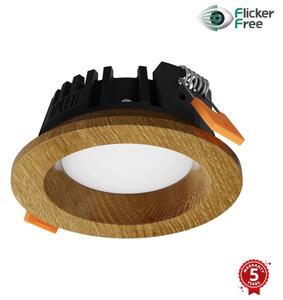APLED - LED Podhľadové RONDO WOODLINE LED/3W/230V 3000K pr. 9 cm dub masív