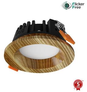 APLED - LED Podhľadové RONDO WOODLINE LED/3W/230V 4000K pr. 9 cm jaseň masív