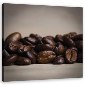 Obraz na plátně, Kávová zrna - 30x30 cm