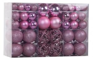 Vianočné guľky - ružové KL-21X03 (100ks)
