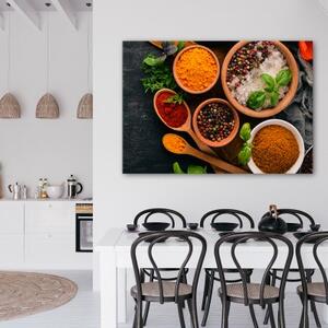 Obraz na plátně, Aromatické koření kuchyňské jídlo - 60x40 cm