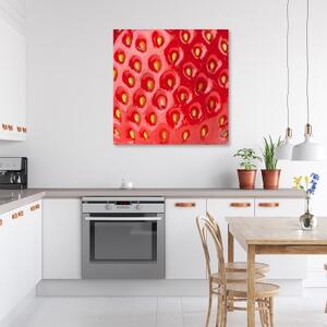 Obraz na plátně, Makro jahody - 30x30 cm