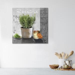 Obraz na plátně, Rozmarýnové koření pro kuchyň - 30x30 cm