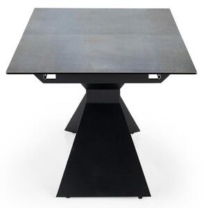 Halmar Rozkladací jedálenský stôl LUCIANO 180(230)x90 modrý mramor/čierny