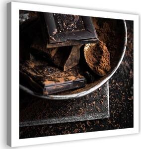 Obraz na plátně Čokoláda Kakao - 30x30 cm