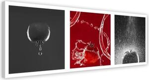Obraz na plátně Sada rajčat ve vodě - 90x30 cm