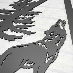 DUBLEZ | Vyrezávaný 3D obraz - Divoký vlk