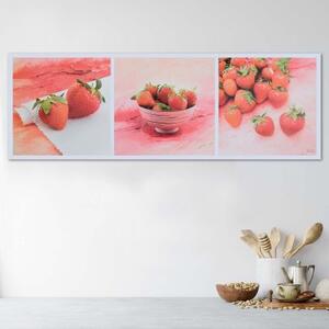 Obraz na plátně Jahody Ovoce - 90x30 cm