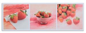 Obraz na plátně Jahody Ovoce - 90x30 cm