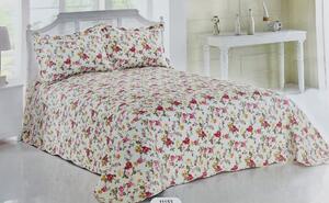 Prehoz bavlnený Vintage rose TiaHome - 140x220cm + 1ks 50x70cm